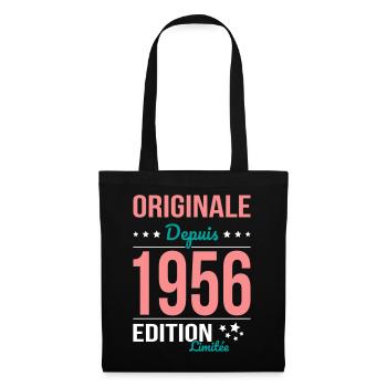 Original seit 1956 – 70-jähriges Jubiläum - Stoffbeutel - Schwarz - Vorne