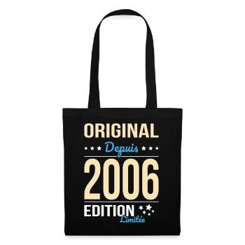 Original seit 2006 – 20-jähriges Jubiläum - Stoffbeutel - Schwarz - Vorne