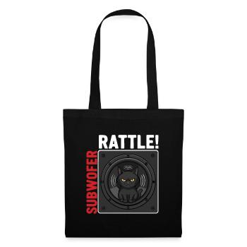 Subwoofer Rattle Cat Music Bass - Tote Bag - black - Front