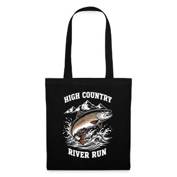 Pêche Rivière Haute Montagne Truite - Sac en tissu - noir - Devant