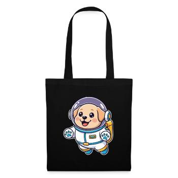 Chien Golden Retriever Astronaute Espace Mignon - Sac en tissu - noir - Devant