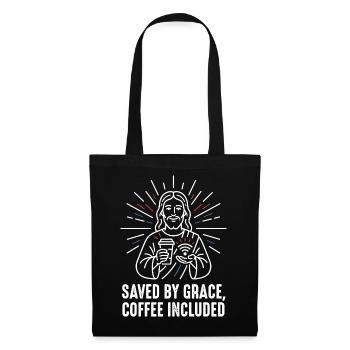 Sauvés par Grace – Café inclus - Sac en tissu - noir - Devant