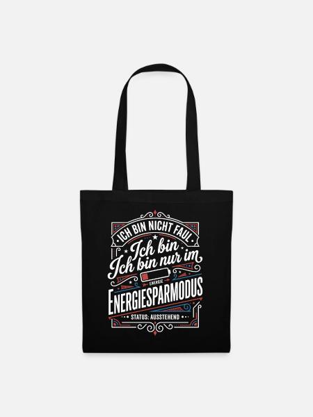 Ich bin im Energiesparmodus - Stoffbeutel - Schwarz