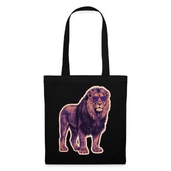 Cool lion with sunglasses - Tote Bag - black - Front