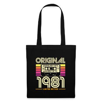Original 1981: Retro Hits Kassette - Stoffbeutel - Schwarz - Vorne