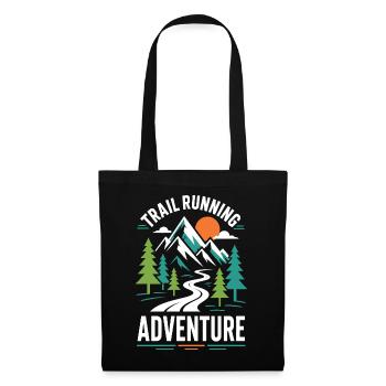 Aventure de course en sentier - Sac en tissu - noir - Devant