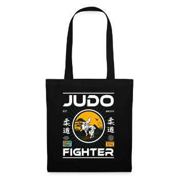 Judo Kanji Design – Cooles Shirt für Judoka - Stoffbeutel - Schwarz - Vorne