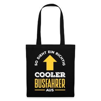 Cooler Busfahrer Beruf Spruch - Stoffbeutel - Schwarz - Vorne