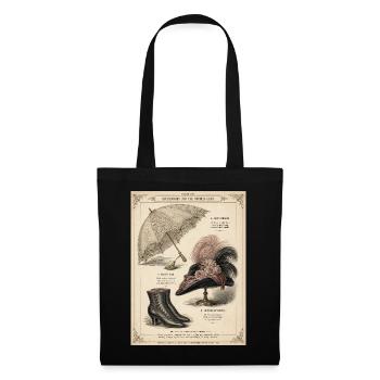 Victorian Parasol and Vintage Accessories - Tote Bag - black - Front