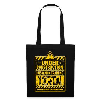 Chemise de marié pour enterrement de vie de garçon - En cours de construction - Sac en tissu - noir - Devant