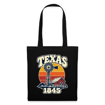 Texas Vintage Windmühle & Bauernhof 1845 - Stoffbeutel - Schwarz - Vorne
