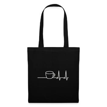 Coffee heartbeat ECG Barista - Tote Bag - black - Front