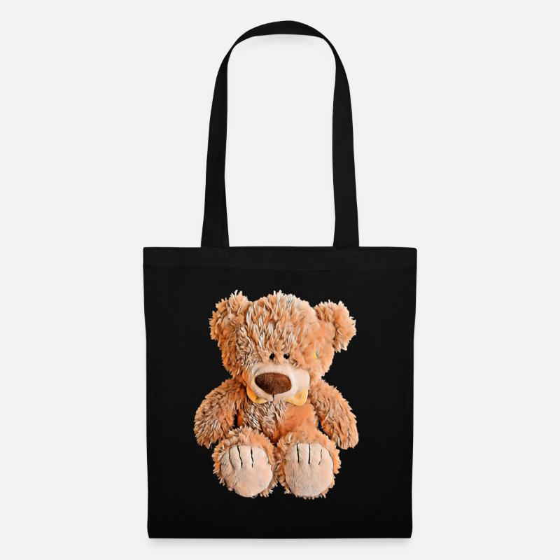 Cute Teddy Bear - Tote Bag - black