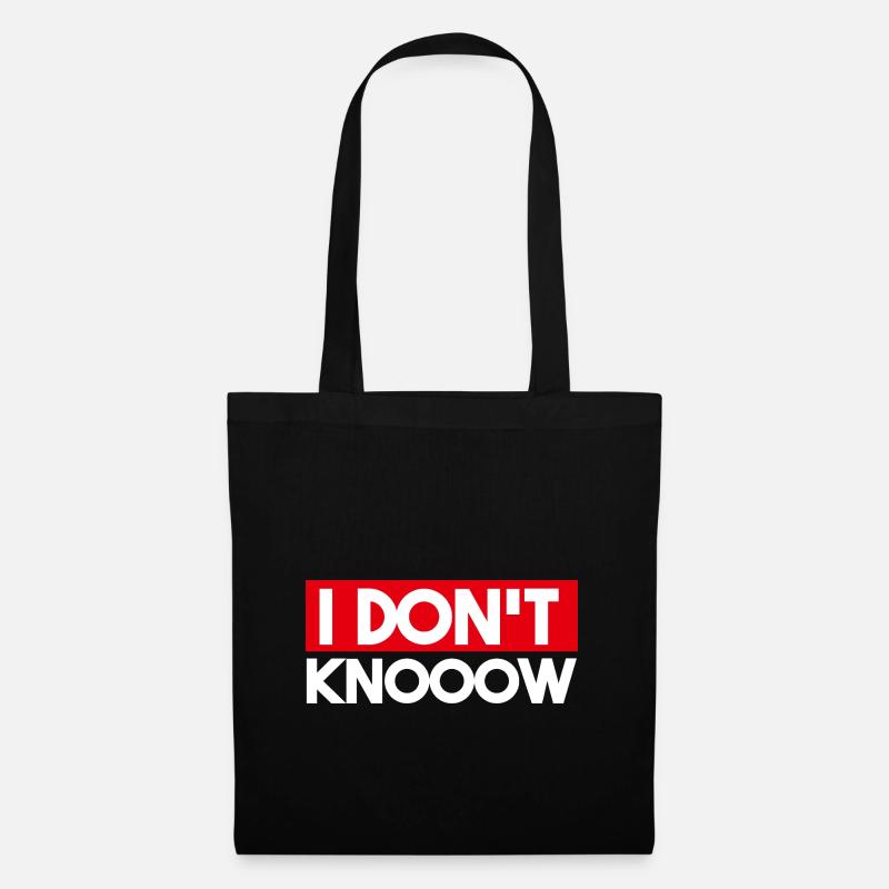 Je ne sais pas - Sac en tissu - noir