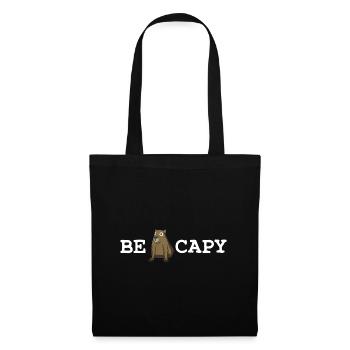 Be Capy Capybara Saying - Tote Bag - black - Front
