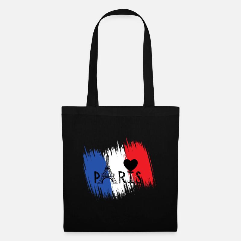 I love Paris - Stoffbeutel - Schwarz