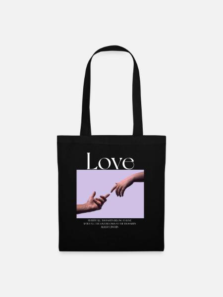 LIEBE - Stoffbeutel - Schwarz