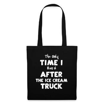 La seule fois où je cours, c’est après le... - Sac en tissu - noir - Devant