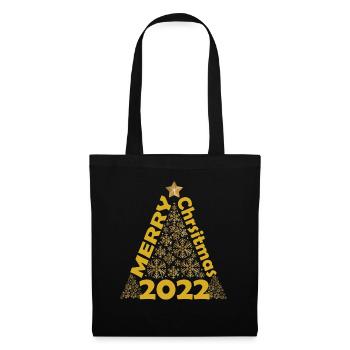 Merry Christmas 2022 - Stoffbeutel - Schwarz - Vorne