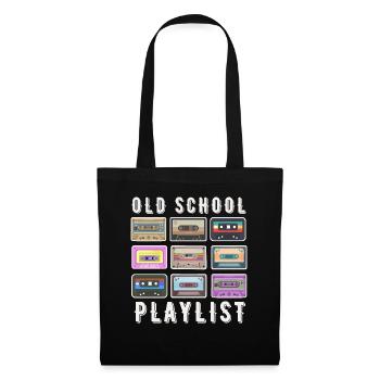 OLD SCHOOL PLAYLIST - Sac en tissu - noir - Devant