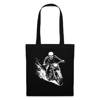 Biker Skull Motorcycle Gift - Tote Bag - black - Front