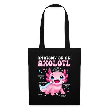 Humor Anatomie Axolotl Kawaii Axolotl Frauen - Stoffbeutel - Schwarz - Vorne
