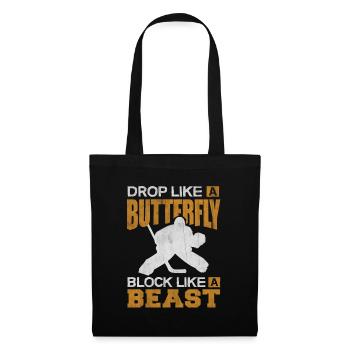 Hockey Golie Shirt Block comme un cadeau de hockey Beast - Sac en tissu - noir - Devant