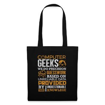 Computer Geek T-Shirt Wissenschaft Programmierer Nerd Geschenk - Stoffbeutel - Schwarz - Vorne