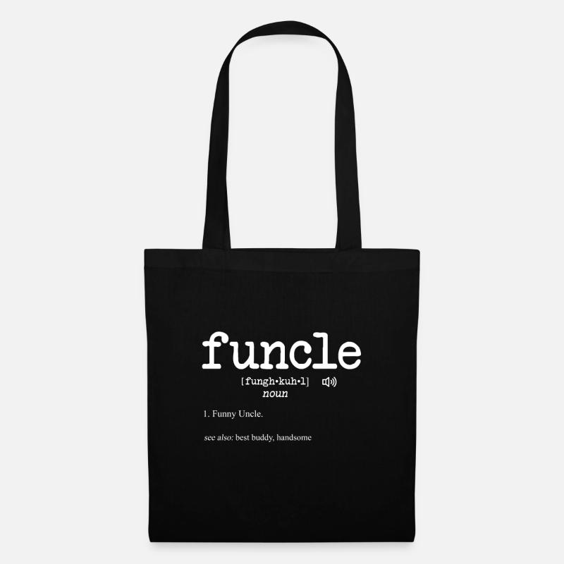 Funcle Funny Uncle - Stoffbeutel - Schwarz