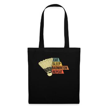 Badminton Rétro Vintage - Sac en tissu - noir - Devant
