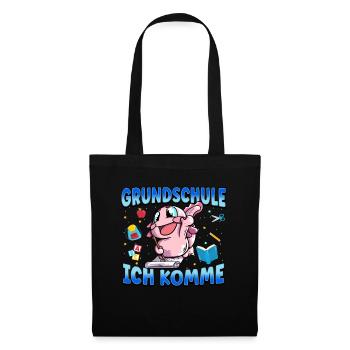 Grundschule Ich Komme Ein Schulkind Einschulung - Stoffbeutel - Schwarz - Vorne