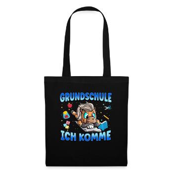 Grundschule Ich Komme Ein Schulkind Einschulung - Stoffbeutel - Schwarz - Vorne