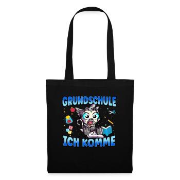 Grundschule Ich Komme Ein Schulkind Einschulung - Stoffbeutel - Schwarz - Vorne