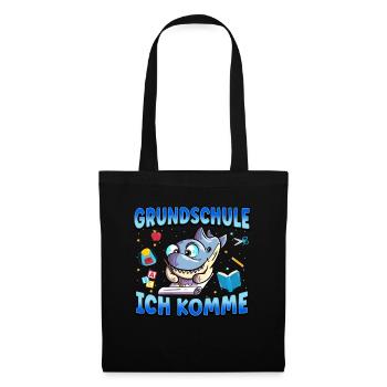 Grundschule Ich Komme Ein Schulkind Einschulung - Stoffbeutel - Schwarz - Vorne