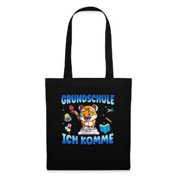 Grundschule Ich Komme Ein Schulkind Einschulung - Stoffbeutel - Schwarz - Vorne
