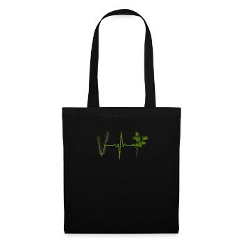 Herbes Jardin Herbes Heartbeat - Sac en tissu - noir - Devant