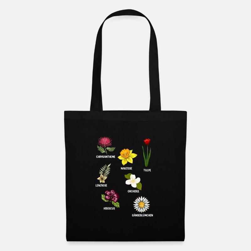 Espèces de fleurs Fleurs - Sac en tissu - noir