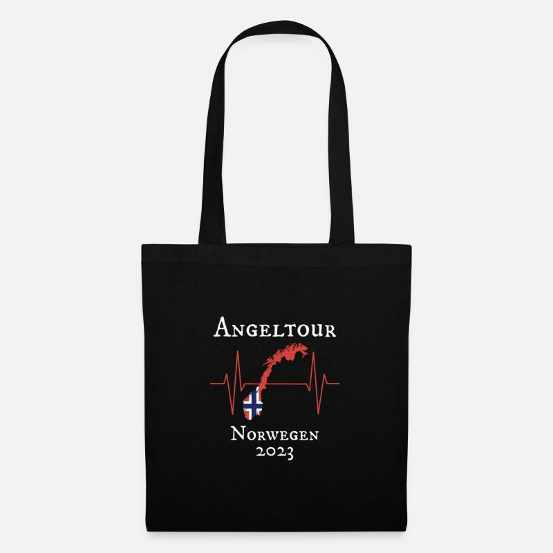 Norwegen Angeltour 2023 - Stoffbeutel - Schwarz