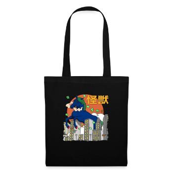 Cheval Géant Coucher de Soleil Japonais - Sac en tissu - noir - Devant