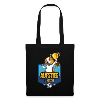 Aufstieg 1. Klasse Einschulung - Stoffbeutel - Schwarz - Vorne