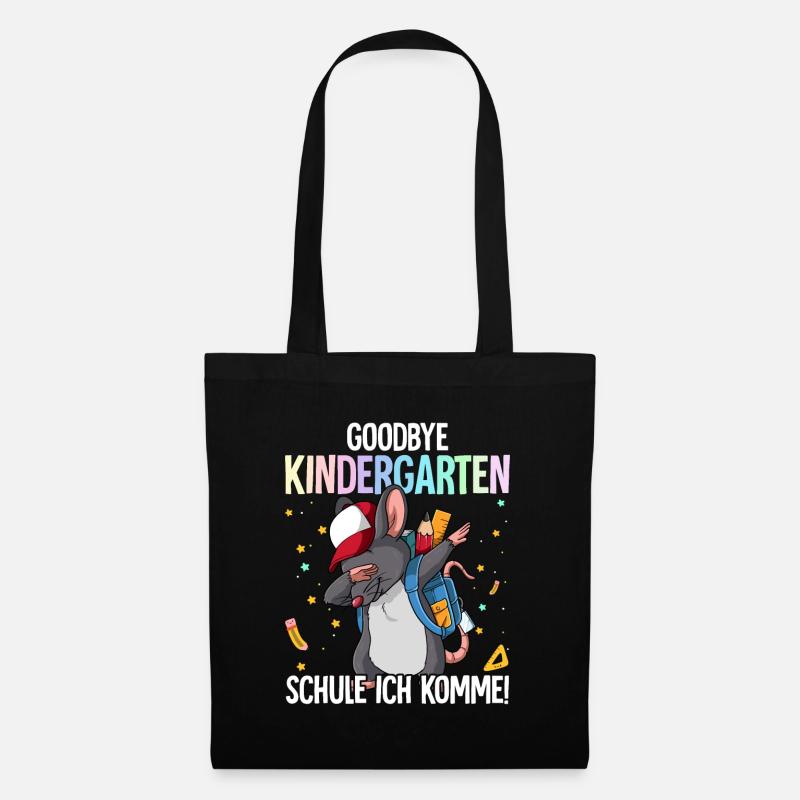 Goodbye Kindergarten Schule Ich Komme Einschulung - Stoffbeutel - Schwarz