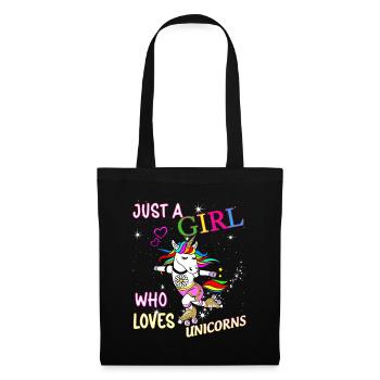 Just Une Fille Qui Aime Les licornes - Sac en tissu - noir - Devant