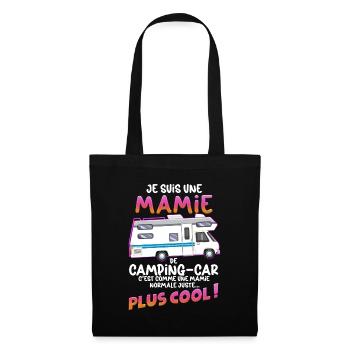Mamie Camping-car Pour Maman Retraitée Cool - Sac en tissu - noir - Devant