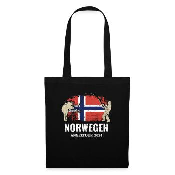 Norvège Pêche 2024 - Sac en tissu - noir - Devant