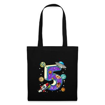 5 Birthday Space Space Astronaut 5 Years - Tote Bag - black - Front