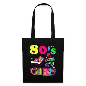 Pour Une Fille Femme Fan Années 80 Costume Fête - Sac en tissu - noir - Devant
