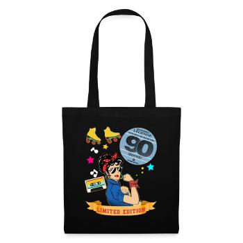 Woman 90s Cassette Music 1990s - Tote Bag - black - Front