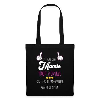 Super Oma Zu Genial Mama Oma Liebe - Stoffbeutel - Schwarz - Vorne