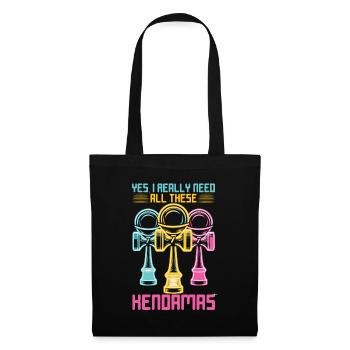 Kendama Rétro Vaporwave Kendama Années 80 - Sac en tissu - noir - Devant