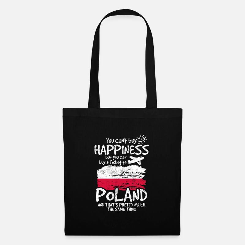 Polen - Stoffbeutel - Schwarz
